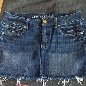 American Eagle Outfitters Dark Blue Stretch Denim Skirt